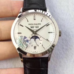 Patek Philippe - Annual Cal. Moonphase Ref.5396 38mm SS/LE White/Stk KMF A324
