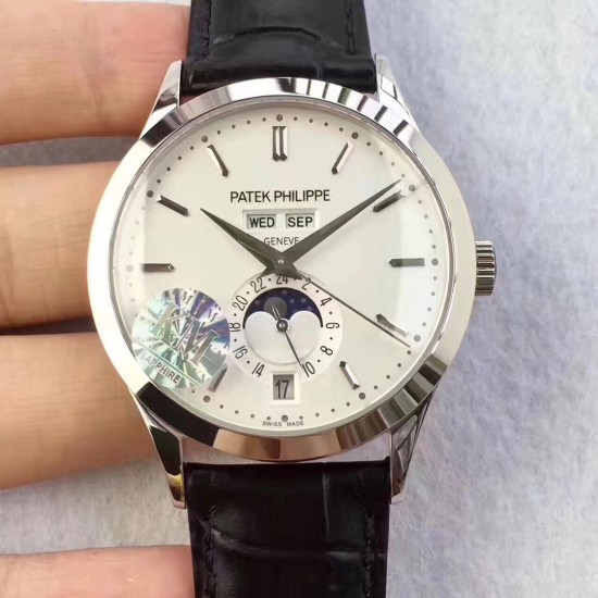 Patek Philippe - Annual Cal. Moonphase Ref.5396 38mm SS/LE White/Stk KMF A324