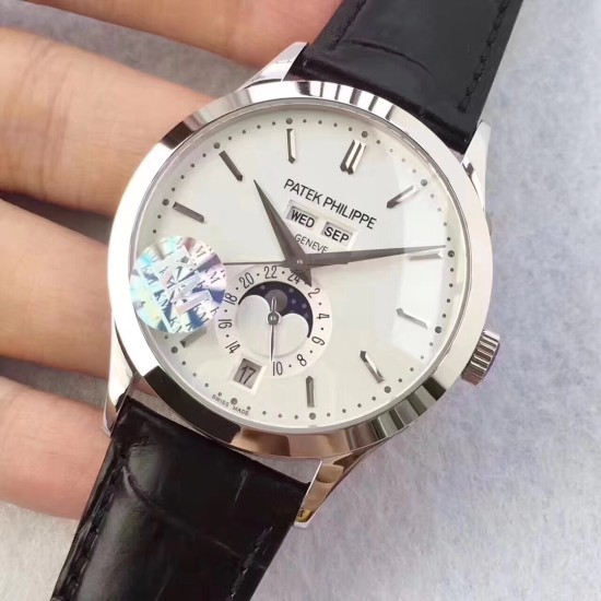 Patek Philippe - Annual Cal. Moonphase Ref.5396 38mm SS/LE White/Stk KMF A324