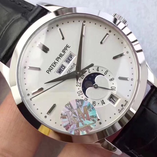 Patek Philippe - Annual Cal. Moonphase Ref.5396 38mm SS/LE White/Stk KMF A324