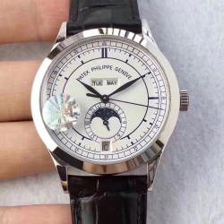 Patek Philippe - Annual Calendar Moonphase 5396 38.5mm SS/LE White Dial KMF A324