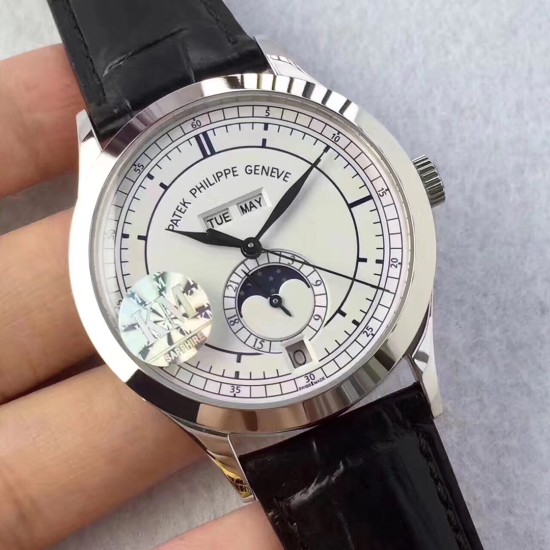 Patek Philippe - Annual Calendar Moonphase 5396 38.5mm SS/LE White Dial KMF A324