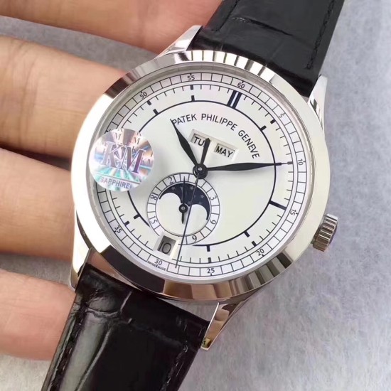 Patek Philippe - Annual Calendar Moonphase 5396 38.5mm SS/LE White Dial KMF A324