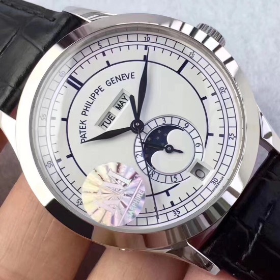 Patek Philippe - Annual Calendar Moonphase 5396 38.5mm SS/LE White Dial KMF A324