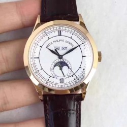 Patek Philippe - Annual Calendar Moonphase 5396 38.5mm YG/LE White Dial KMF A324