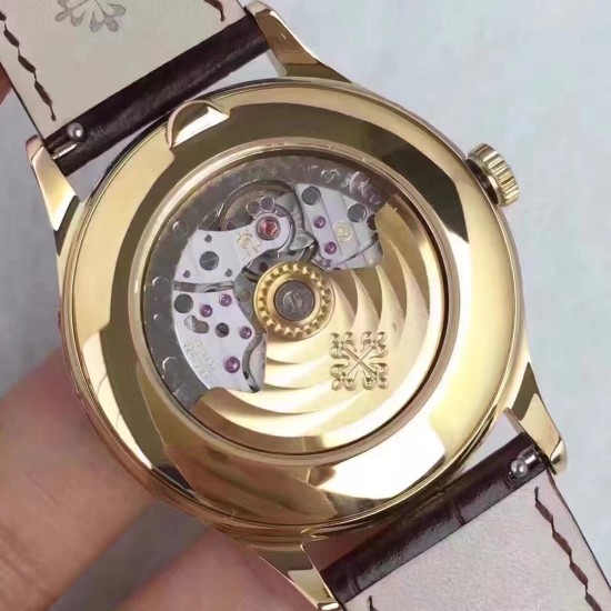 Patek Philippe - Annual Calendar Moonphase 5396 38.5mm YG/LE White Dial KMF A324