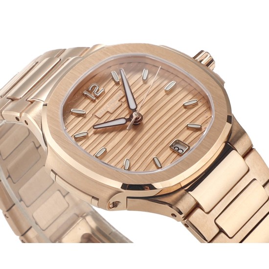 Patek Philippe - Nautilus 7118 35mm RG/RG Rose Gold Dial MSF A324