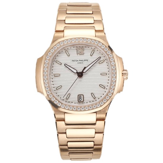 Patek Philippe - Nautilus 7118 35mm Dia RG/RG White Dial MSF A324