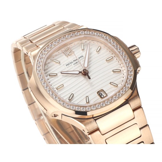 Patek Philippe - Nautilus 7118 35mm Dia RG/RG White Dial MSF A324