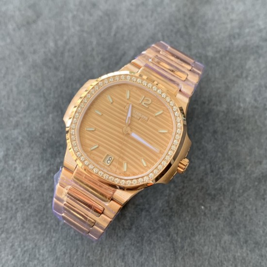 Patek Philippe - Nautilus 7118 35mm Dia RG/RG Rose Gold Dial MSF A324