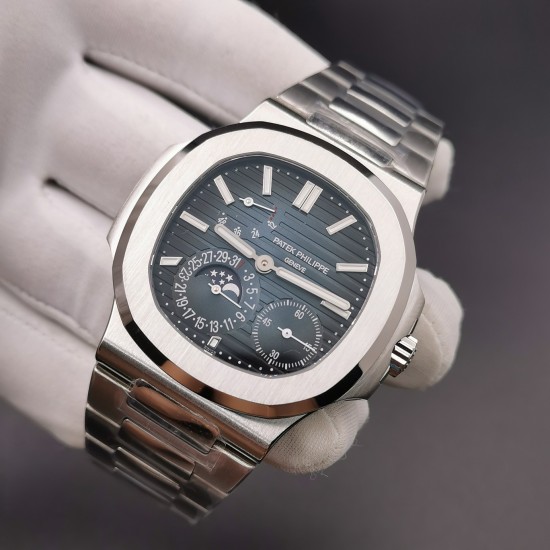 Patek Philippe - Nautilus 40mm 5712 SS/SS Blue/Stk PPF A240 1:1 Super Clone