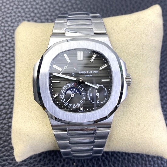 Patek Philippe - Nautilus 40mm 5712 SS/SS Black/Stk GRF A240