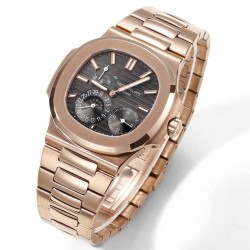 Patek Philippe - Nautilus 40mm 5712 RG/RG Black/Stk GRF A240