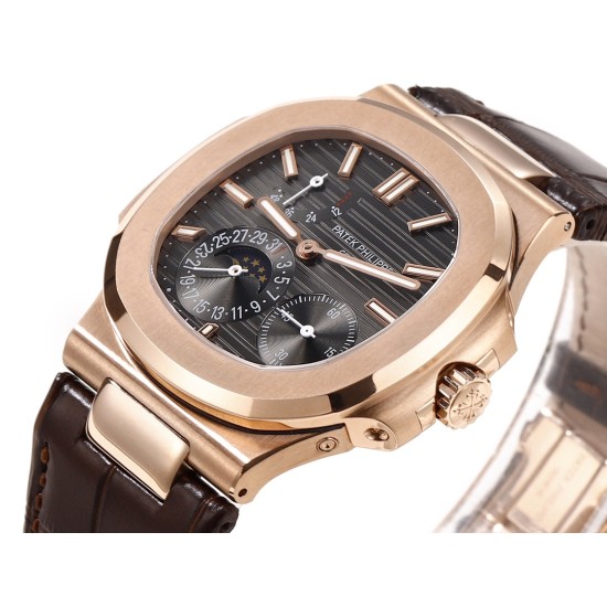 Patek Philippe - Nautilus 40mm 5712 RG/LE Black/Stk GRF A240