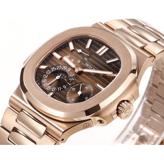Patek Philippe - Nautilus 40mm 5712 RG/RG Brown/Stk GRF A240