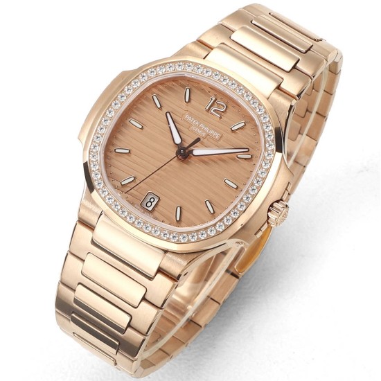 Patek Philippe - Nautilus 7118 35mm Dia RG/RG Rose Gold Dial MSF A324