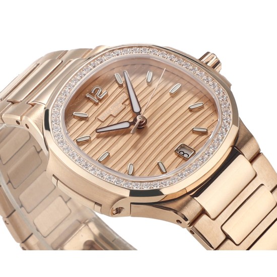 Patek Philippe - Nautilus 7118 35mm Dia RG/RG Rose Gold Dial MSF A324