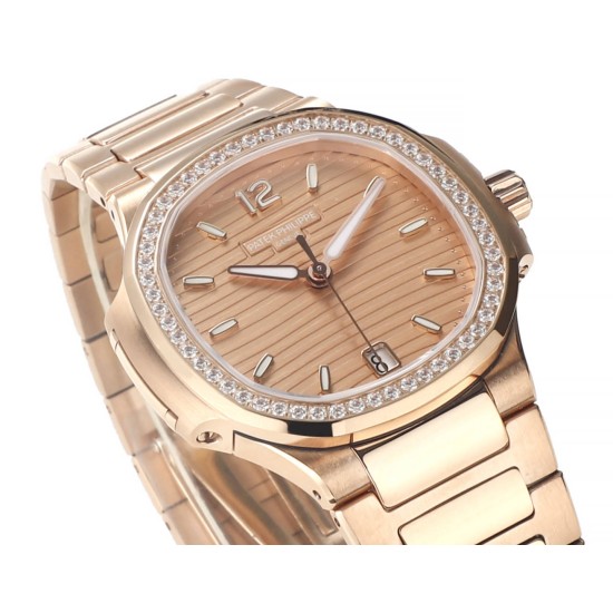 Patek Philippe - Nautilus 7118 35mm Dia RG/RG Rose Gold Dial MSF A324