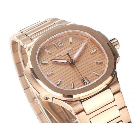 Patek Philippe - Nautilus 7118 35mm RG/RG Rose Gold Dial MSF A324