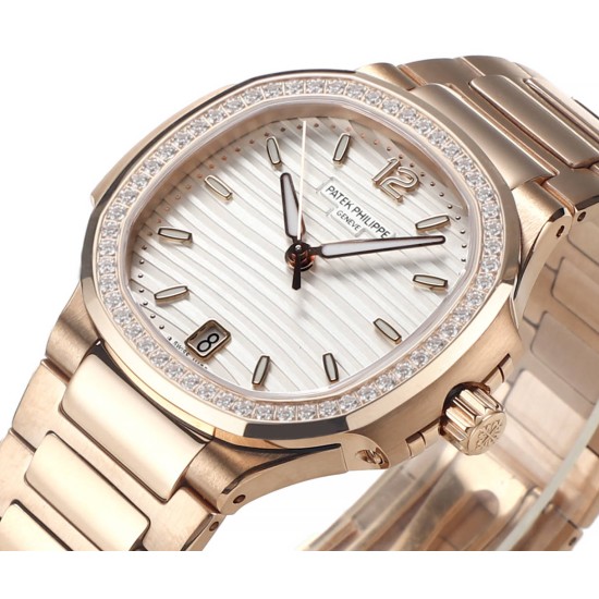 Patek Philippe - Nautilus 7118 35mm Dia RG/RG White Dial MSF A324