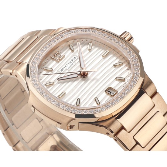 Patek Philippe - Nautilus 7118 35mm Dia RG/RG White Dial MSF A324