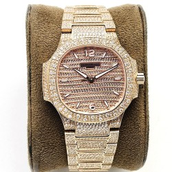 Patek Philippe - Nautilus 7118 35mm Full Diamonds YG/YG Diamonds Dial GRF A324
