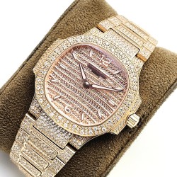 Patek Philippe - Nautilus 7118 35mm Full Diamonds YG/YG Diamonds Dial GRF A324