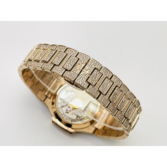 Patek Philippe - Nautilus 7118 35mm Full Diamonds YG/YG Diamonds Dial GRF A324