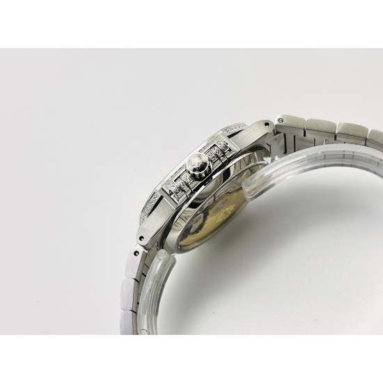 Patek Philippe - Nautilus 7118 35mm Full Diamonds Platinum SS/SS Diamonds Dial GRF A324