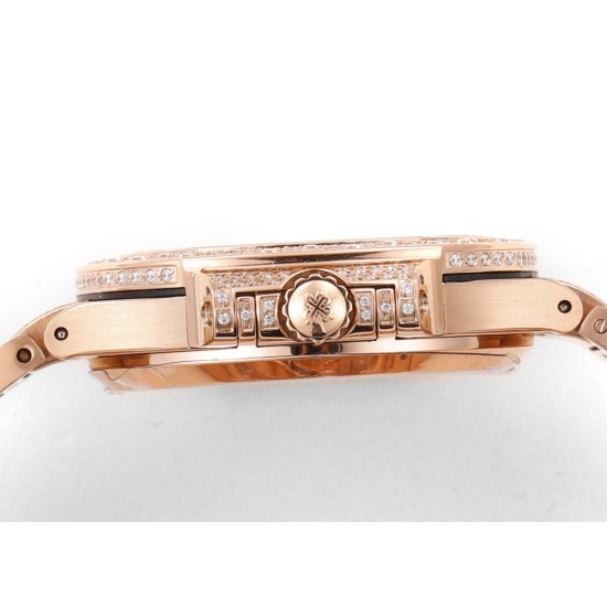 Patek Philippe - Nautilus 7118 35mm Full Diamonds RG/RG Diamonds Dial GRF A324