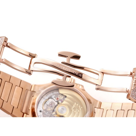 Patek Philippe - Nautilus 7118 35mm Full Diamonds RG/RG Diamonds Dial GRF A324