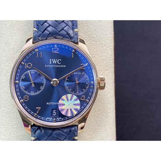 IWC-Portugieser 7 Days 42mm RG/LE Blue Dial YLF  A52010