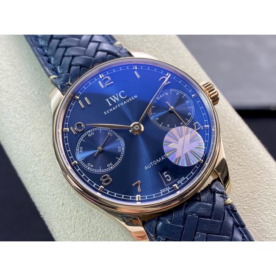 IWC-Portugieser 7 Days 42mm RG/LE Blue Dial YLF  A52010