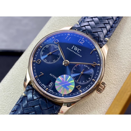 IWC-Portugieser 7 Days 42mm RG/LE Blue Dial YLF  A52010