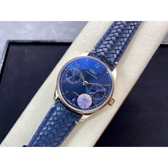IWC-Portugieser 7 Days 42mm RG/LE Blue Dial YLF  A52010