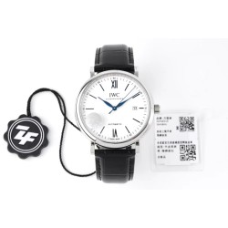 IWC-Portofino Automatic 40mm SS/LE Wht/Blk Stk ZF A9019