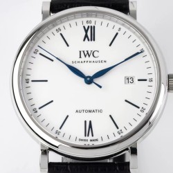 IWC-Portofino Automatic 40mm SS/LE Wht/Blk Stk ZF A9019