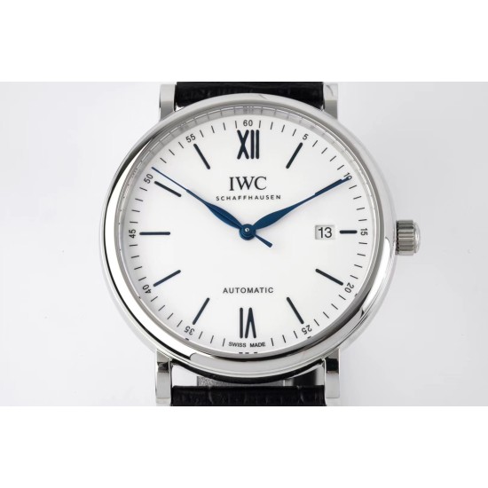 IWC-Portofino Automatic 40mm SS/LE Wht/Blk Stk ZF A9019