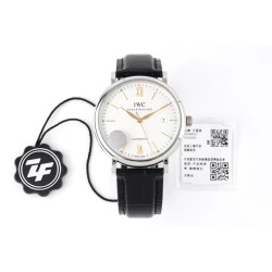 IWC-Portofino Automatic 40mm SS/LE Wht/Blk Stk ZF A9019