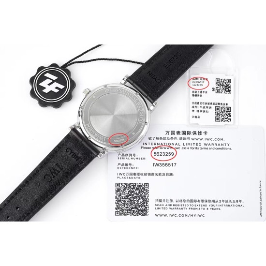 IWC-Portofino Automatic 40mm SS/LE Wht/Blk Stk ZF A9019