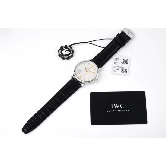 IWC-Portofino Automatic 40mm SS/LE Wht/Blk Stk ZF A9019
