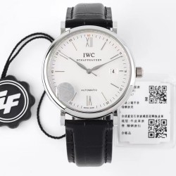IWC-Portofino Automatic 40mm SS/LE Wht/Blk Stk ZF A9019