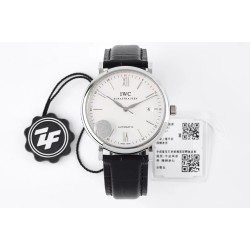 IWC-Portofino Automatic 40mm SS/LE Wht/Blk Stk ZF A9019