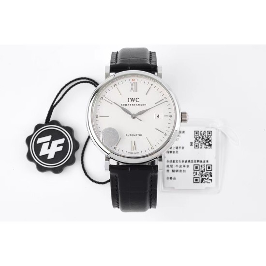 IWC-Portofino Automatic 40mm SS/LE Wht/Blk Stk ZF A9019