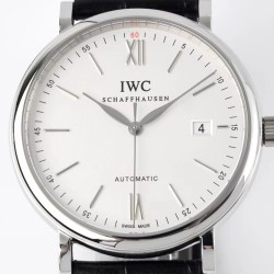 IWC-Portofino Automatic 40mm SS/LE Wht/Blk Stk ZF A9019