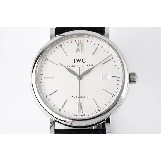 IWC-Portofino Automatic 40mm SS/LE Wht/Blk Stk ZF A9019