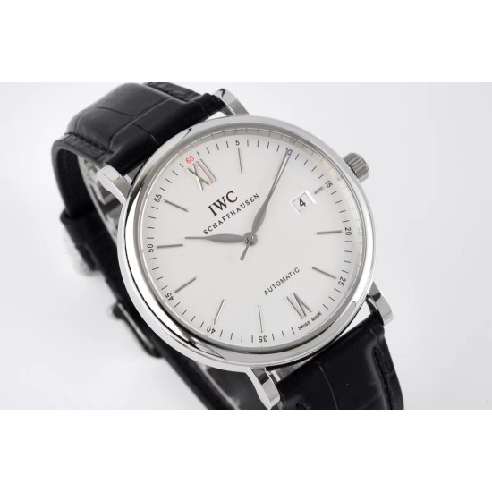 IWC-Portofino Automatic 40mm SS/LE Wht/Blk Stk ZF A9019