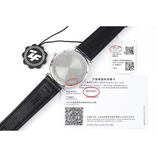 IWC-Portofino Automatic 40mm SS/LE Wht/Blk Stk ZF A9019