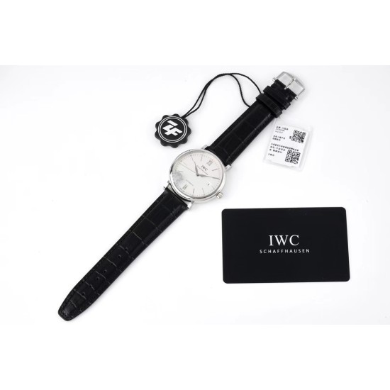 IWC-Portofino Automatic 40mm SS/LE Wht/Blk Stk ZF A9019