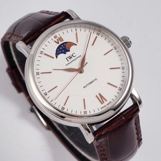 IWC-Portofino Automatic Moonphase White SS/LE 40mm AIF Cal.35800